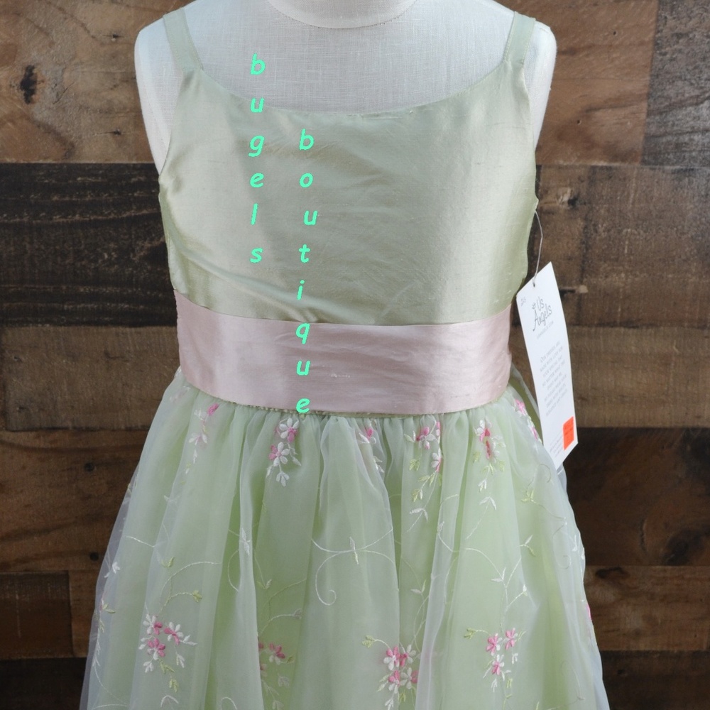 Girl's Dress Us Angels Silk Floral Organza Size 5